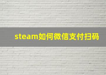 steam如何微信支付扫码