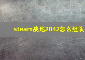 steam战地2042怎么组队