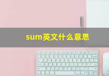 sum英文什么意思