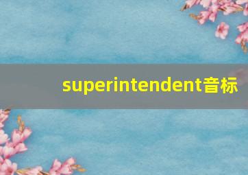 superintendent音标