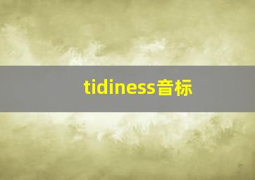 tidiness音标