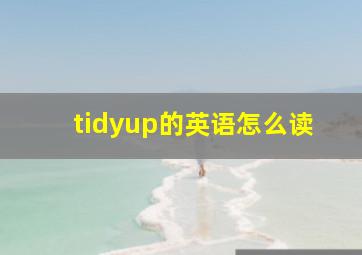 tidyup的英语怎么读