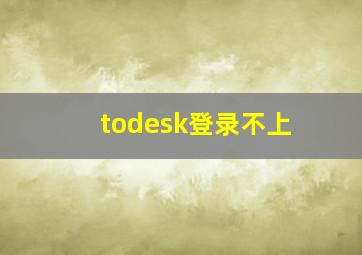 todesk登录不上