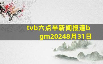 tvb六点半新闻报道bgm20248月31日