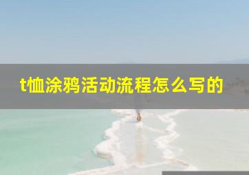 t恤涂鸦活动流程怎么写的