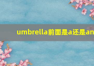 umbrella前面是a还是an