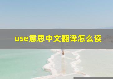 use意思中文翻译怎么读