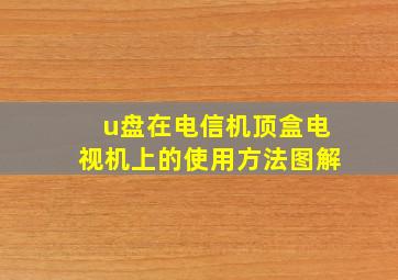 u盘在电信机顶盒电视机上的使用方法图解