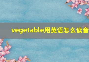 vegetable用英语怎么读音