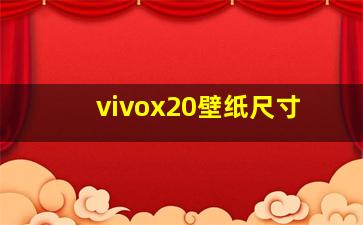 vivox20壁纸尺寸