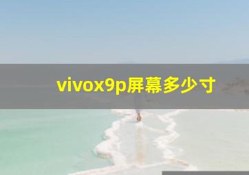 vivox9p屏幕多少寸