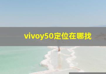 vivoy50定位在哪找