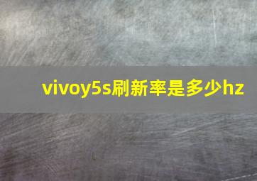 vivoy5s刷新率是多少hz