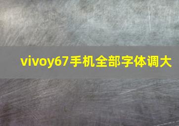 vivoy67手机全部字体调大