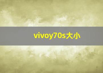 vivoy70s大小