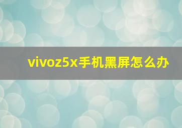 vivoz5x手机黑屏怎么办