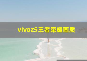 vivoz5王者荣耀画质