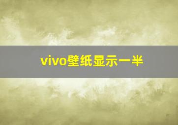 vivo壁纸显示一半