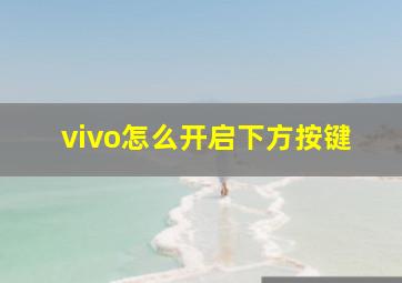 vivo怎么开启下方按键