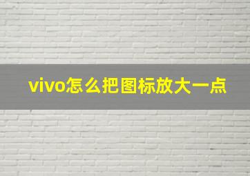 vivo怎么把图标放大一点