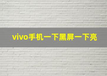 vivo手机一下黑屏一下亮