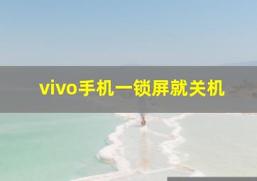 vivo手机一锁屏就关机