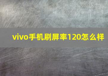 vivo手机刷屏率120怎么样