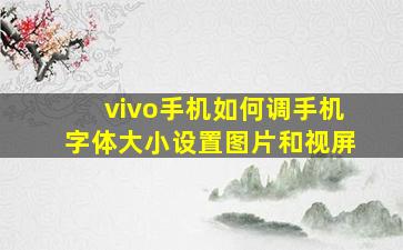 vivo手机如何调手机字体大小设置图片和视屏