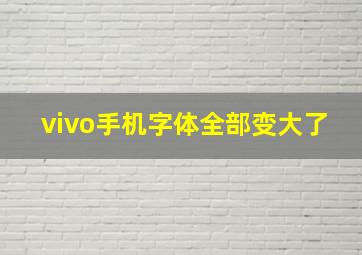 vivo手机字体全部变大了