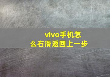 vivo手机怎么右滑返回上一步