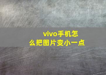 vivo手机怎么把图片变小一点