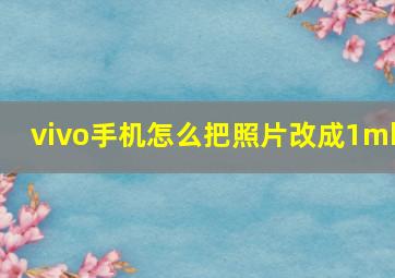 vivo手机怎么把照片改成1mb