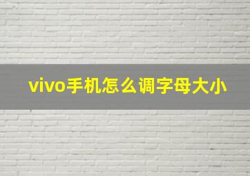 vivo手机怎么调字母大小