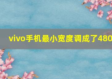 vivo手机最小宽度调成了480