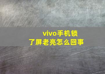 vivo手机锁了屏老亮怎么回事