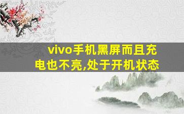 vivo手机黑屏而且充电也不亮,处于开机状态