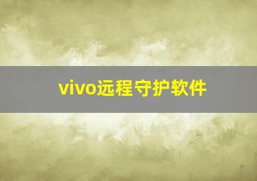 vivo远程守护软件