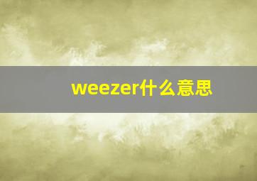 weezer什么意思