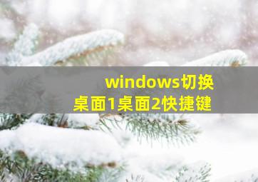 windows切换桌面1桌面2快捷键