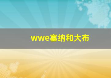 wwe塞纳和大布