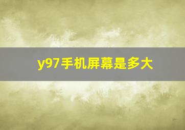 y97手机屏幕是多大