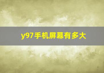 y97手机屏幕有多大