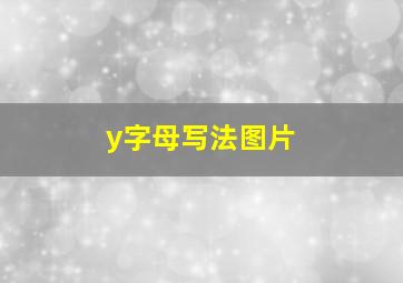 y字母写法图片