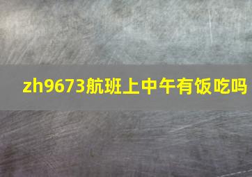 zh9673航班上中午有饭吃吗