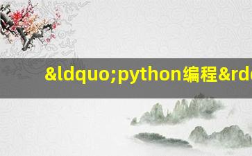 “python编程”