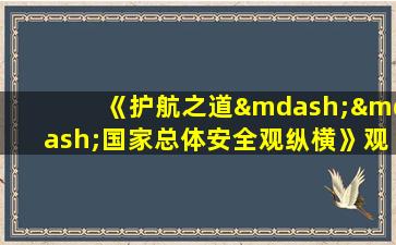 《护航之道——国家总体安全观纵横》观后感