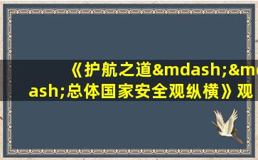 《护航之道——总体国家安全观纵横》观后感1000字