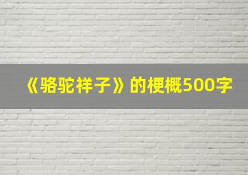 《骆驼祥子》的梗概500字