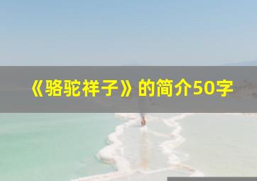 《骆驼祥子》的简介50字