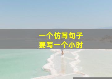 一个仿写句子要写一个小时